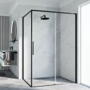 Novellini Riga 2PF Skyvedører Krom / 137cm Venstre Hengslet