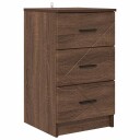  Nattbordskap med skuff brun eik 38 x 38 x 66 cm Konstruert tre