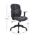 Kontorstol HOME4YOU Timeo svart - Svart
