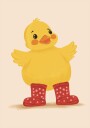 Little Duck in Red Boots Plakat Plakat / 21x30cm