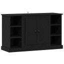  Serviesskap Svart Eik 100 x 35,5 x 60 cm Konstruert tre