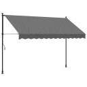  Uttrekkbar markise antrasitt 300x150 cm stoff og stål 368740