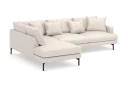 Menard 4 seters Venstrevendt Dyp L formet Sjeselongsofa i Stoff   Beige