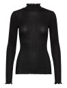 Rosemunde Rwboston Lurex Ls T-Neck T-Shirt - Black - XS