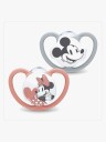 Nuk Space Pacifier Mickey Red/Grey Size 0 6 Months