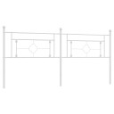  Sengegavl i metall hvit 193 cm 8721012249585