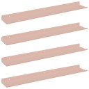 vidaXL Flytende hylle Veggmontert 4 pcs Rosa 60 x 8,5 x 2,5 cm Stål