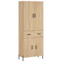  Highboard sonoma eik 69,5x34x180 cm konstruert tre