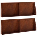 vidaXL Støttemur 4 stk. 60 x 12 x 30 cm Cortenstål Rusten