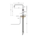 Quooker Classic Fusion Sq. Set M.3L Rustfritt Stål