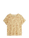 Mini Rodini Mini Leopard Aop Ss Tee - Beige - 80/86