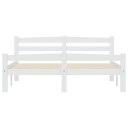 vidaXL Sengeramme hvit heltre furu 140x200 cm