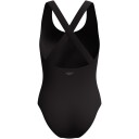 Speedo Solid Scoop Neck Swimsuit   Black   M