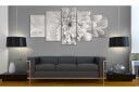 Bilde Dahlia Flower In Grey Shades 100x50 Artgeist sp. z o. o.
