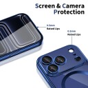 Tech-Protect MagFlex mobildeksel til iPhone 17 Pro - MagSafe-kompatibelt - Klar/Dyp Blå