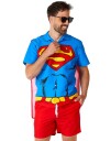 Superman Skjorte med Kappe og Shorts til Herre Suitmeister Small