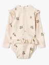Liewood Sille baby printed swimsuit – peach/sea shell   86