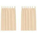  Gardiner med gardiner 2 pcs Krem Polyester