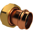 Skrutilkobling Blyfri rødgodsmutter/V presse 1" x 22 mm.