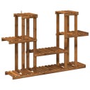 vidaXL Planteholder Naturlig 123 x 25 x 78,5 cm Solid akasietre