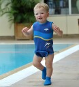 Konfidence "Babywarma" våtdrakt, baby 0-24 mnd - 6-12 mnd Marine mønstret