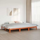  Familiesengeramme uten madrass voksbrun 270x200 cm heltre furu 8721158648358