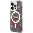 Guess Iphone 14 Pro Deksel Flower Magsafe Kaki
