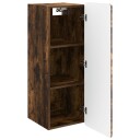 vidaXL Vegghengt skap Røkt Eik 33 x 34,5 x 94 cm Konstruert tre