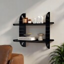 Clavor vegghylle 70 cm - Svart