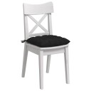  Seteputer 2 pcs Svart 40 x 40 x 6 cm stoff