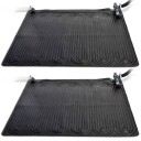 Intex Solvarmematte 2 stk PVC 1,2x1,2 m svart 28685
