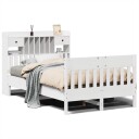 Sengeramme uten madrass hvit 135x190 cm heltre furu 8721158620637