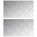  Sjekkplater 2 pcs sølv 70 x 40 cm Aluminium