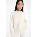 ROTATE Crewneck Sweater   Cream   XL