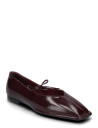 ALOHAS Sway Black Leather Ballet Flats - Burgundy - 40