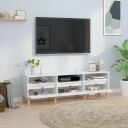 vidaXL TV-benk hvit 150x30x44,5 cm konstruert tre