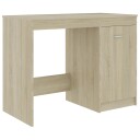 vidaXL Skrivebord sonoma eik 100x50x76 cm sponplate