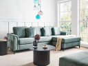 Hjørnesofa 4 seter Oslo venstrevendt   Blågrønn