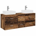 vidaXL Baderomsskapsett 3 stk. Gammelt tre 49,5 x 41 x 62,5 cm