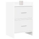  Nattbord 2 pcs Hvit 40 x 30 x 60 cm Konstruert tre