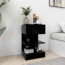 vidaXL Nattbord 2 stk svart 40x35x65 cm