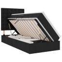  Seng med lagring og LED med LED Svart 100 x 200 cm Polyester