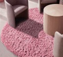 Rundt teppe   Combarro Solid Cotton Shaggy lyserosa Størrelse: Ø 200 cm