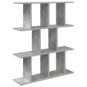 vidaXL Vegghylle Betonggrå 80 x 20 x 96 cm Konstruert tre