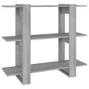 vidaXL Bokhylle/romdeler gr? sonoma eik 100x30x87 cm