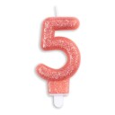 Kakelys Tall Glitter Roségull   Tallet 5