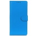 INCOVER Samsung Galaxy M12 Litchi Skinndeksel med Lommebok - Blå