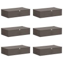 vidaXL Lagringsboks 6 pcs Grå 70 x 40 x 18 cm Ikke-vevd stoff