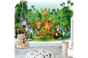 Fototapet Jungle Animals 200x140 - Finnes i flere størrelser
