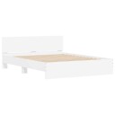 vidaXL Sengestamme Veggmontert Hvit 152 x 203 cm Konstruert tre